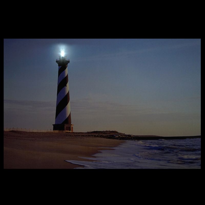 Northlight LED Lighted Lighthouse Seaside Beach Scene Canvas Wall Art 15.75" x 23.5"