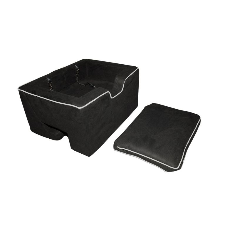 dbest products Pet Smart Cart Carrier Crate Kennel Cage Bag with Wheels and Padded Bed for Airline Airplane Travel with Cats and Dogs, Medium (Black)