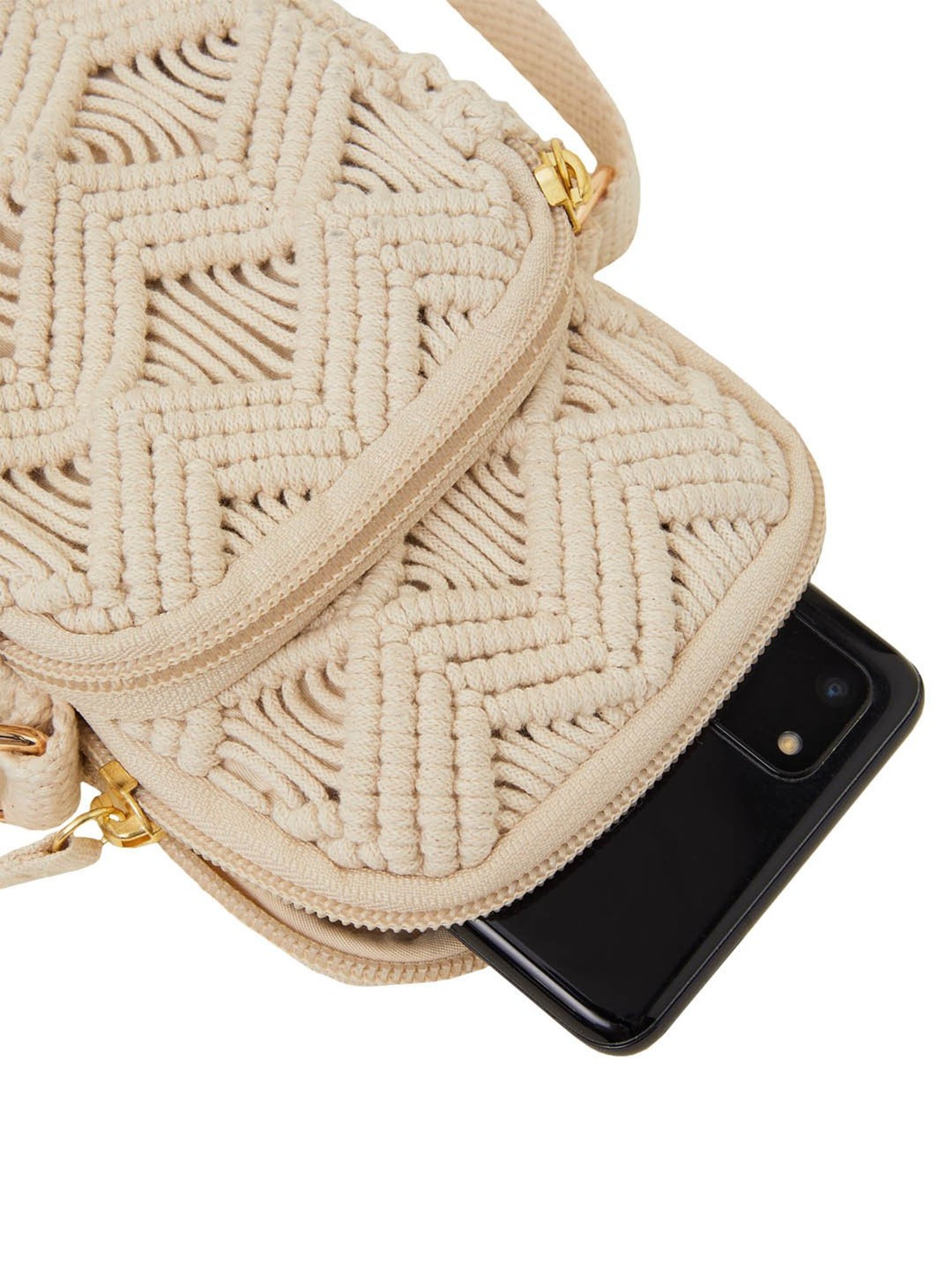 Accessorize London Cream Fabric Pouch