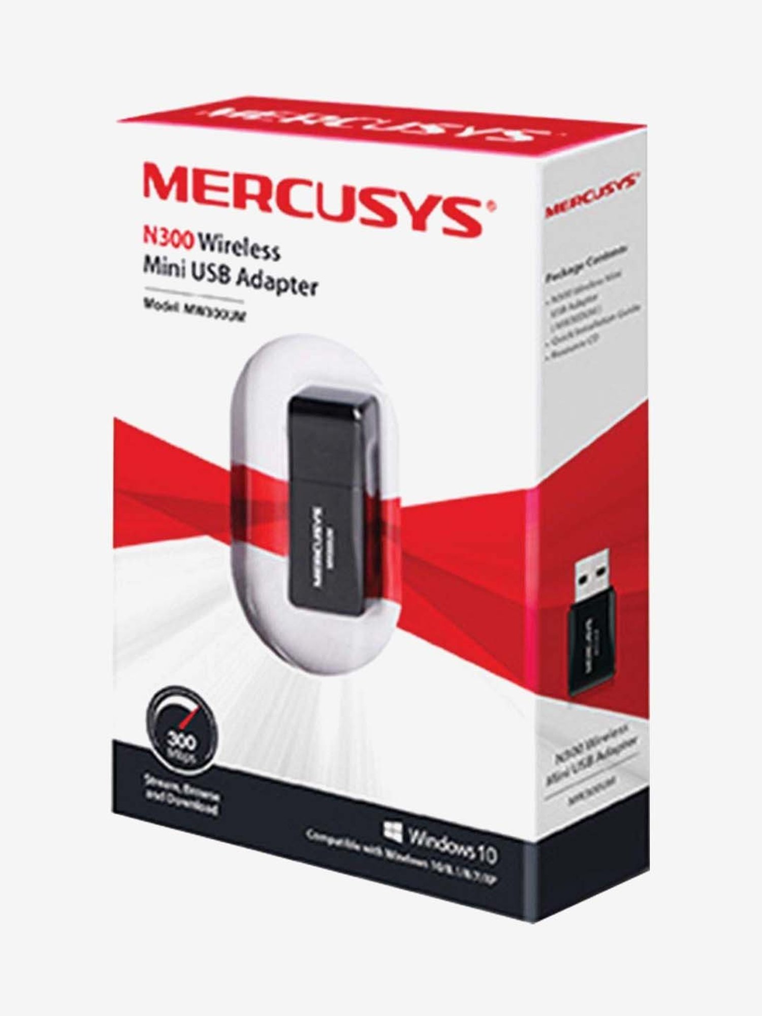 Mercusys MW300UM 300Mbps Wireless Mini USB WiFi Adapter (Black)