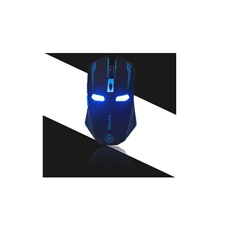 Gaming Mouse Iron Man Game Mice 24G with USB Nano Receiver for PCLaptopComputer MacBookNotebook3 DPI Adjustment LevelsBlack