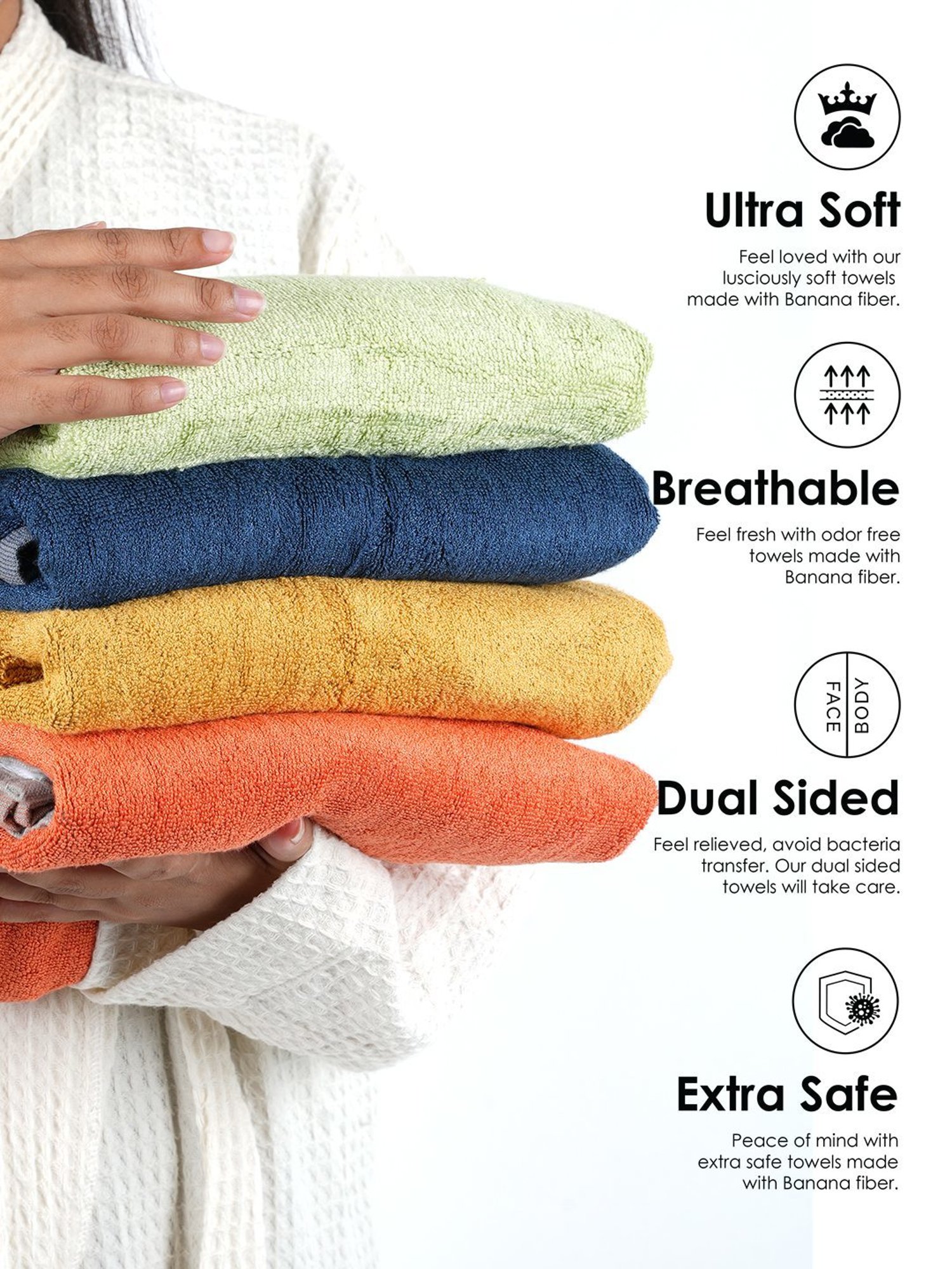 Doctor Towels Banana Terry Dark Green 550 GSM Viscose Bath Towel