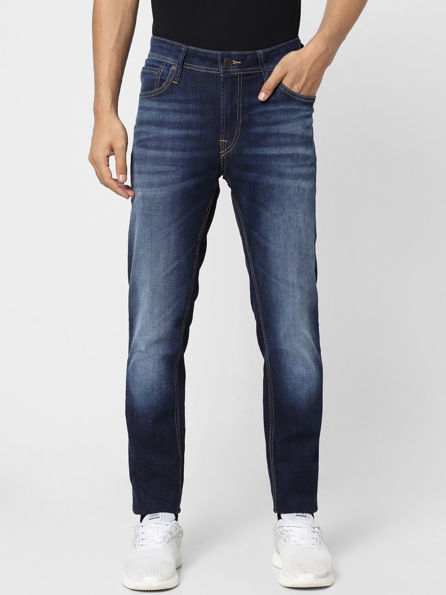 Jack & Jones Dark Blue Skinny Fit Low Rise Jeans