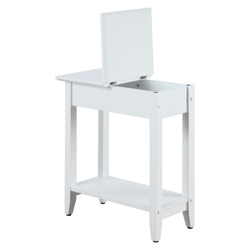 American Heritage Flip Top End Table White - Breighton Home