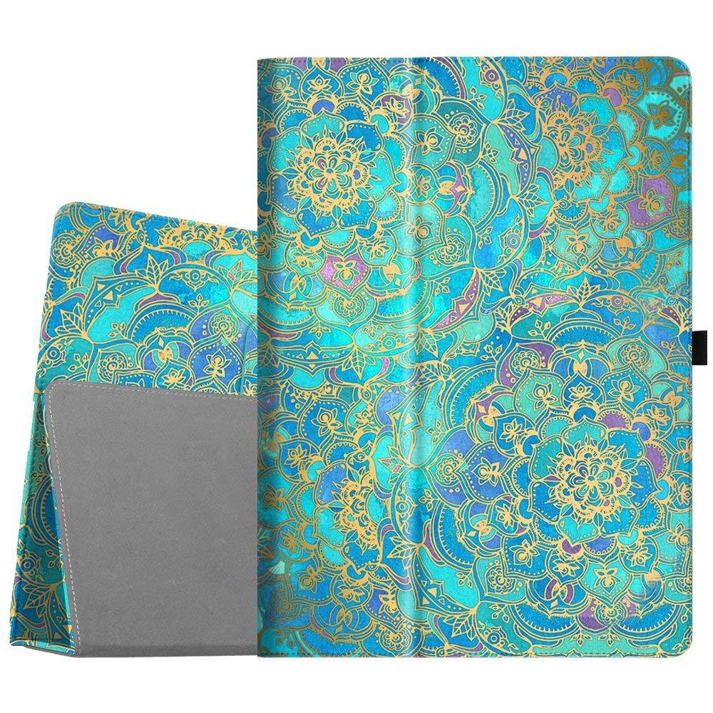 Fintie Folio Case for iPad Pro 12.9 (2nd Gen) 2017 / iPad Pro 12.9 (1st Gen) 2015 - [Corner Protection] Premium PU Leather Smart Stand Protective Cover with Auto Sleep/Wake (Shades of Blue)