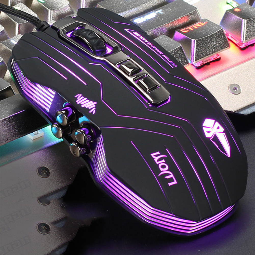 UrChoiceLtd&reg; Gaming Mouse, G5 Wired 4 Colors LED Light Breath 3200DPI 9 Buttons Optical Usb Ergonomic Pro Gamer Mouse For PC Laptop Computer