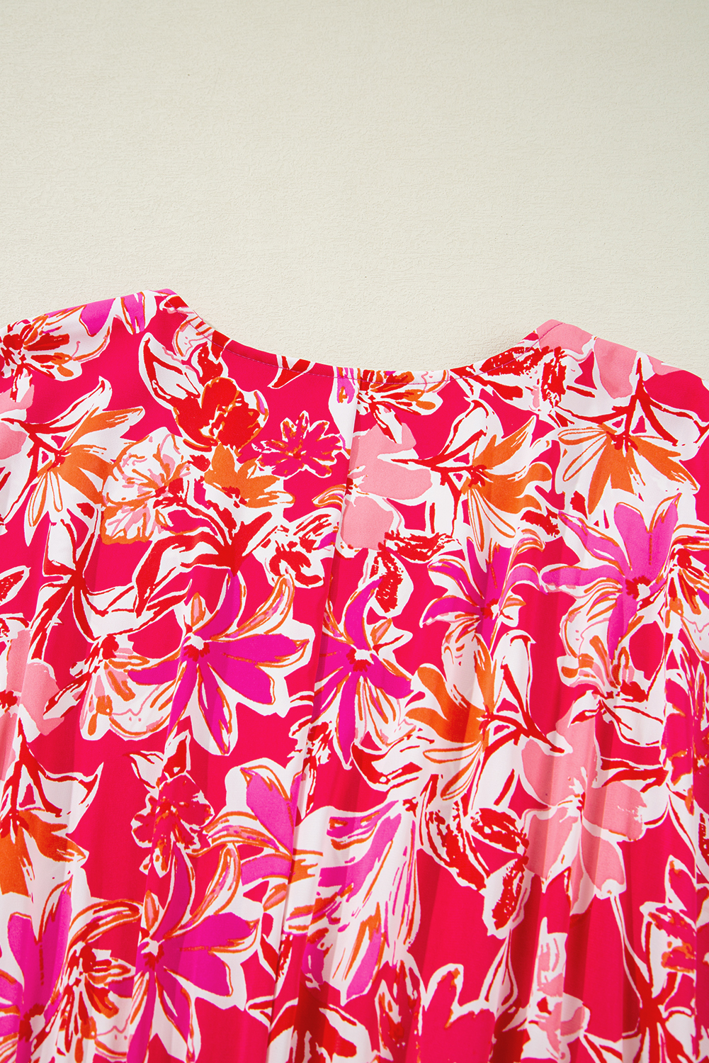 Black Leopard Patchwork Split Neck Ruffle Plus Size Dress