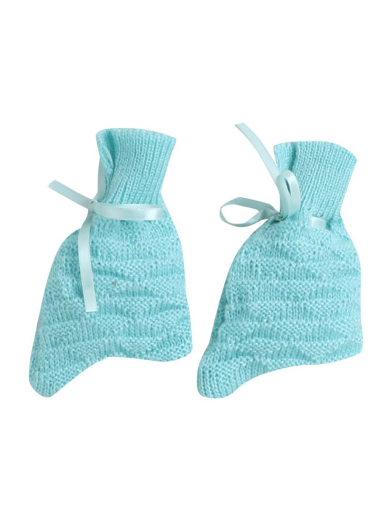 Little Angels Kids Green Textured Pattern Full Sleeves Sweater Set