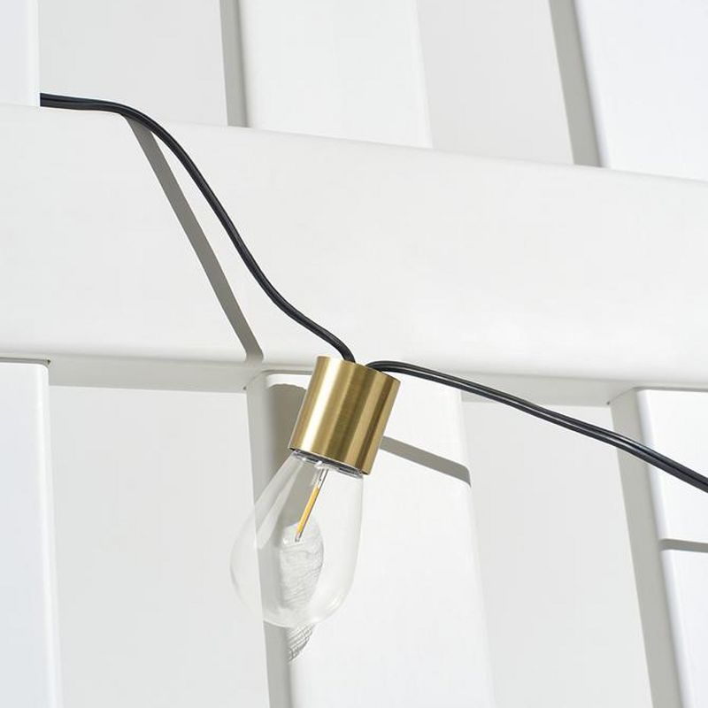 Brightech Glow Solar Powered LED 12 Bulb Waterproof Outdoor String Lights with Brass Sockets for Outside, Patio, and Balcony, 28 Ft