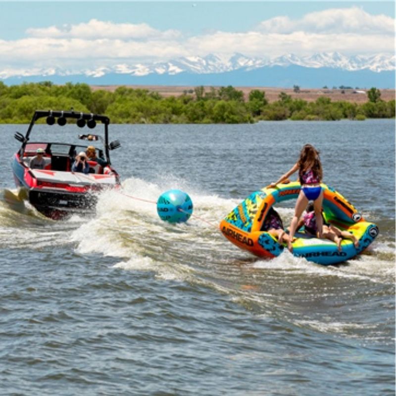 Airhead AHOR-12 Orb 60 Foot 4,100 Pound Tensile Strength Towable Boating Lake Tube Tow Rope Ball, Blue