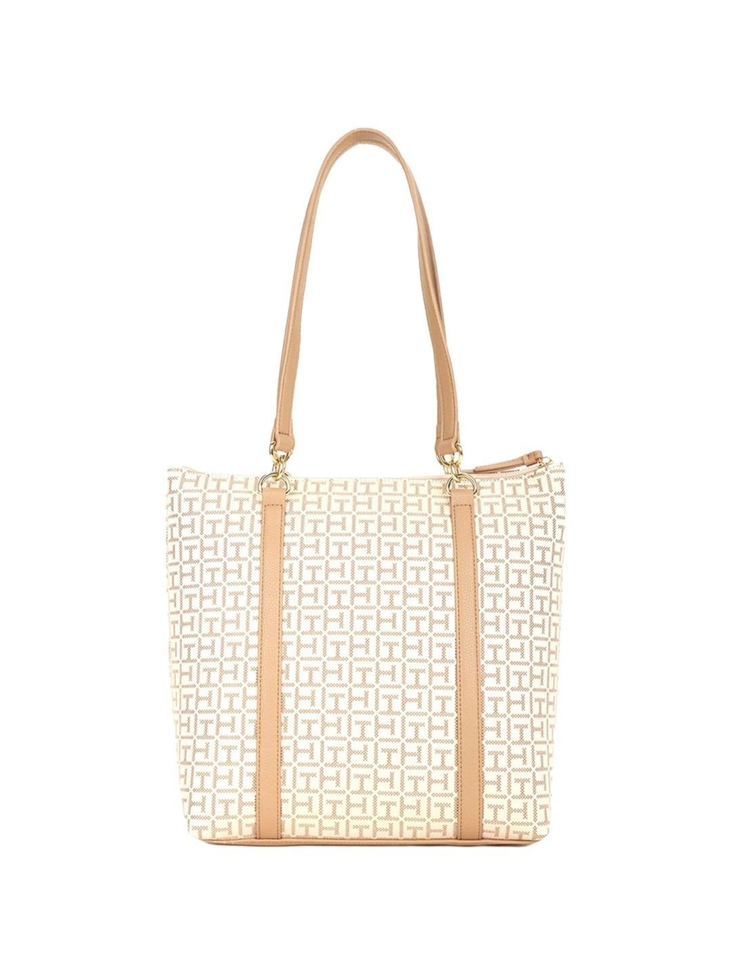 TOMMY HILFIGER Beige ODETTE II Logo Tote