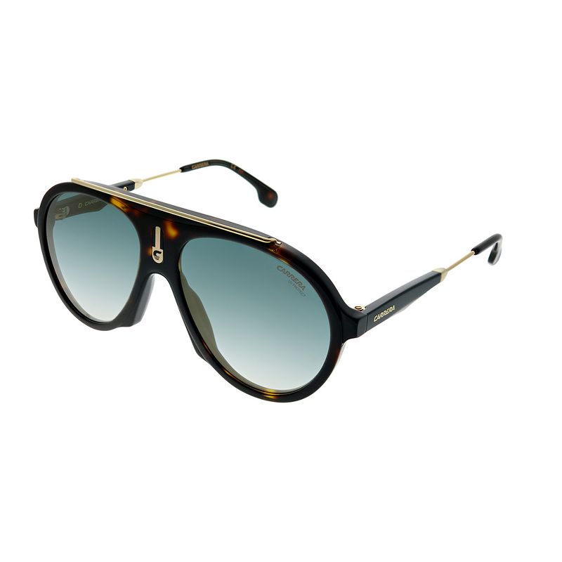 Carrera Flag 086 EZ Unisex Aviator Polarized Sunglasses Dark Havana 57mm