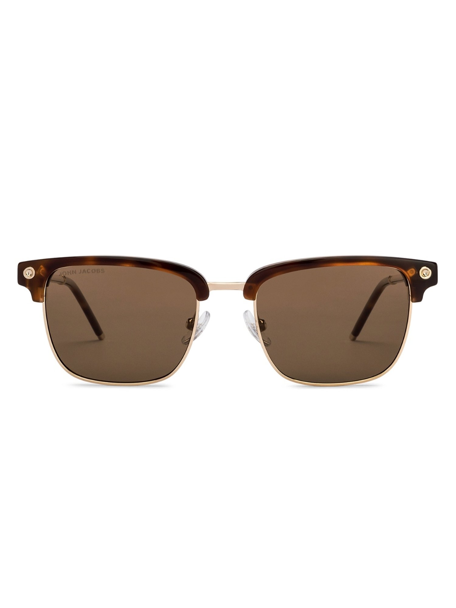 John Jacobs Brown Clubmaster Unisex Sunglasses