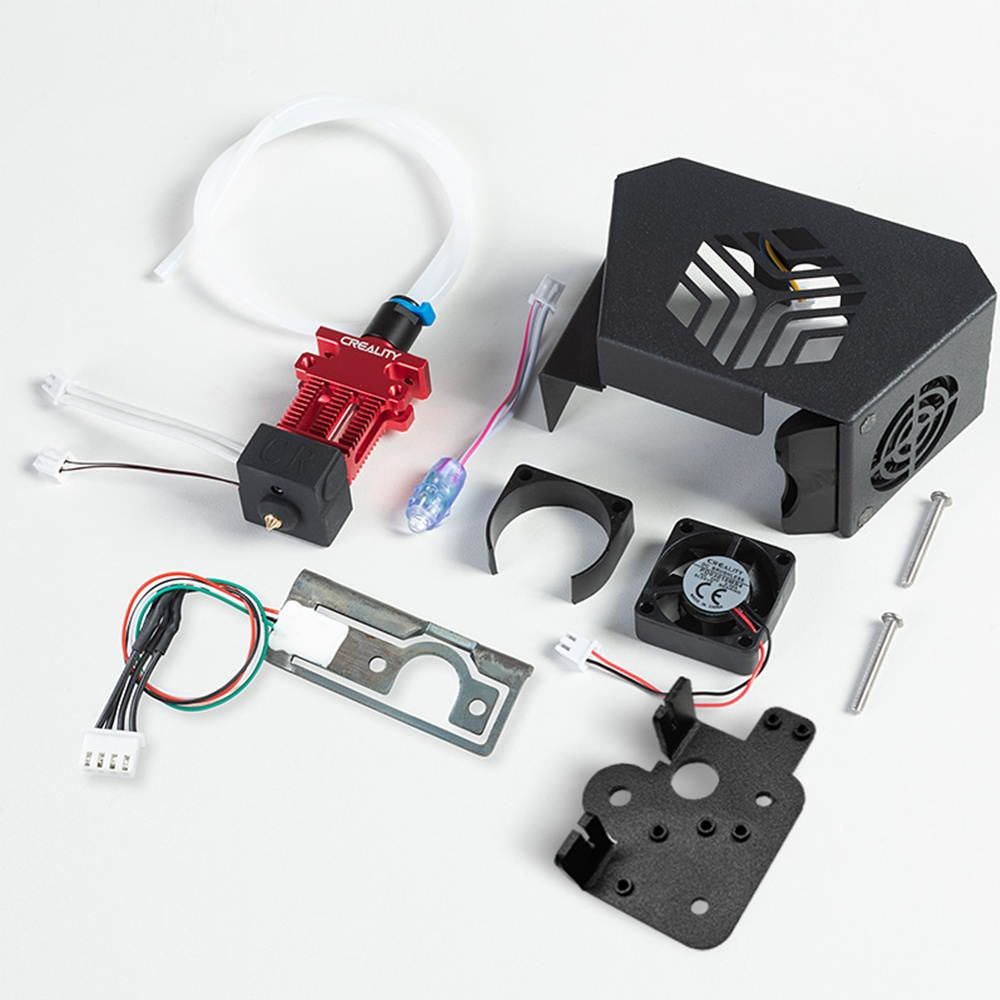 Original Creality Assembled Full Extruder Hotend Kit with Heating/Cooling/Leveling System 0.4mm Nozzle Aluminum Heating Block 100K Ohm Thermistor 24V Compatible with Creality CR-6 SE 3D Printer