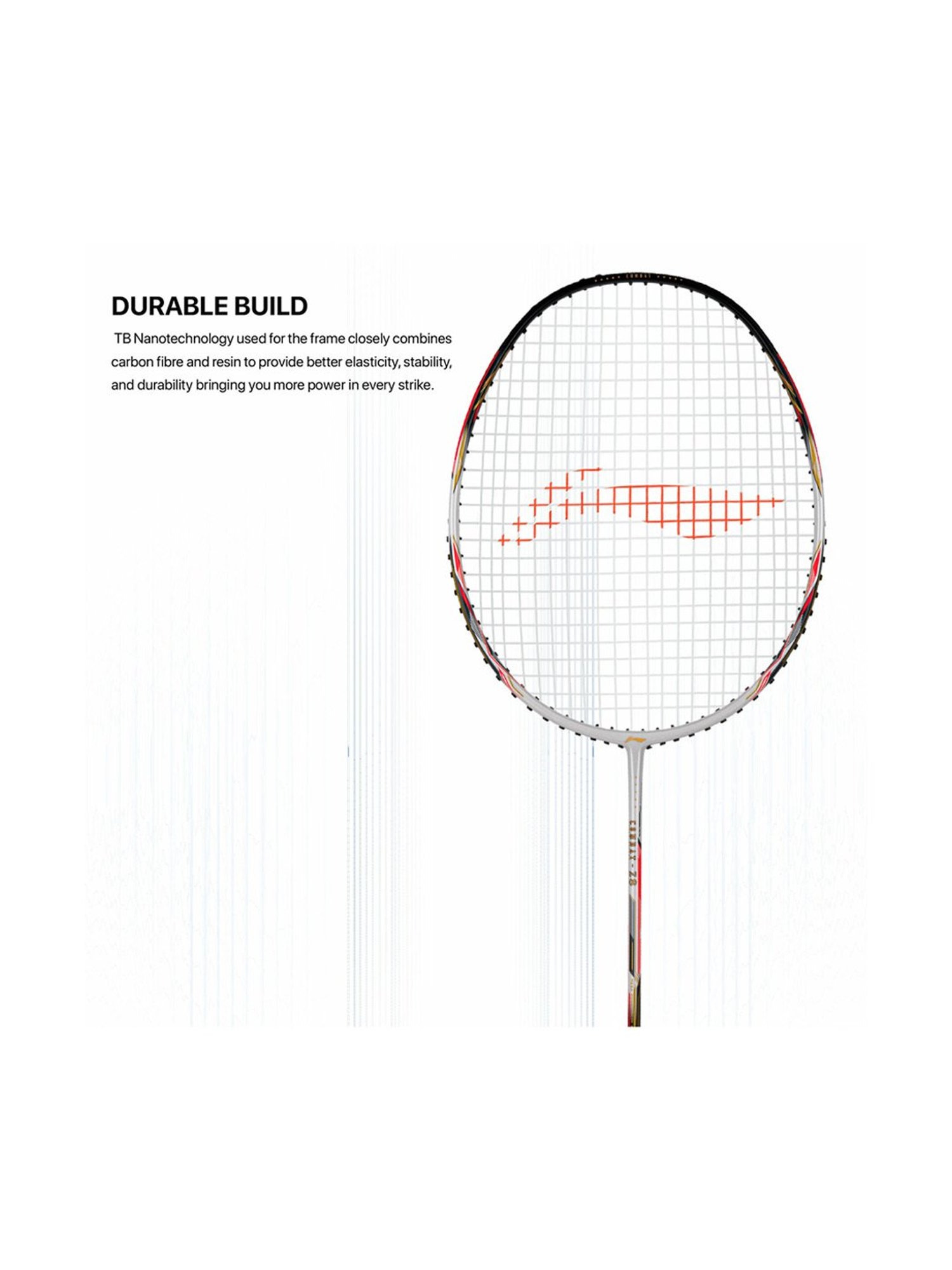Li-Ning Combat Z8 Badminton Racket (White) Size - Medium
