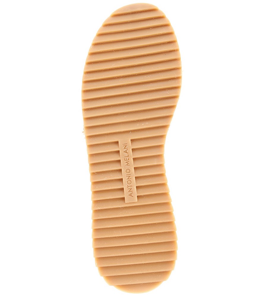 Antonio Melani Fosterr Leather Ankle Strap Espadrille Wedges