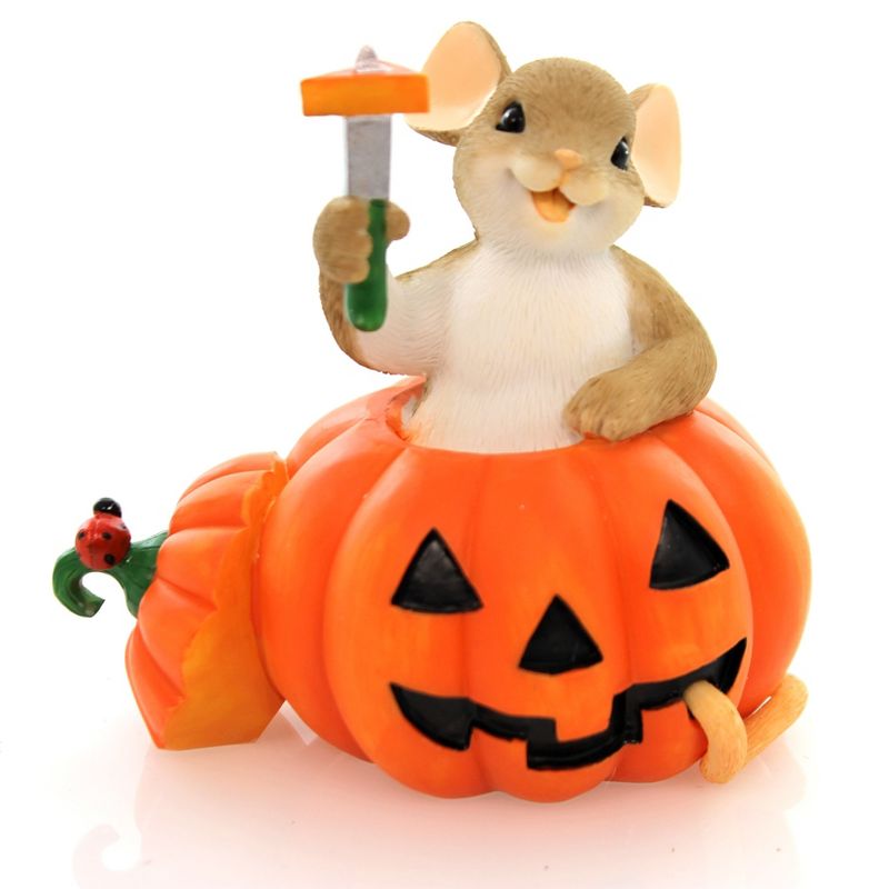 Charming Tails Carving Out Halloween Happiness Halloween Figurine  -  Decorative Figurines