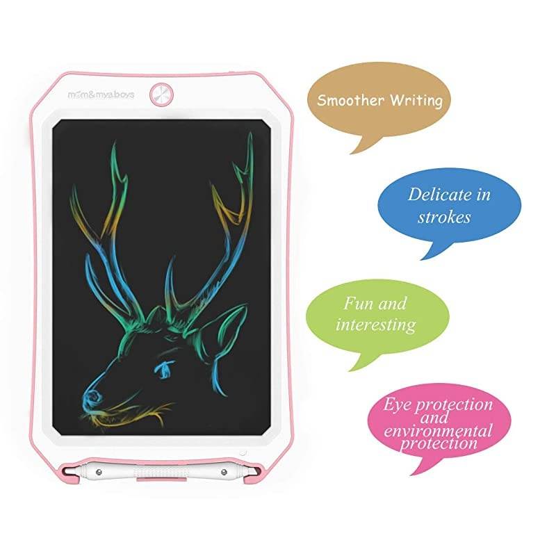 Writing Board for Child Drawing Toys Doodle Board Toys for Kids,Birthday Gift for 4-5 Years Old Kids,Color LCD Writing Tablet with Stylus Smart Paper for Drawing Writer(Pink-w-c)