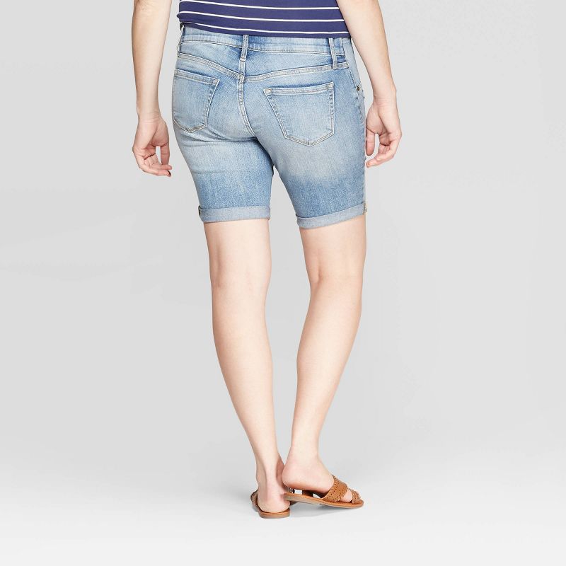 Maternity Side Panel Bermuda Jean Shorts - Isabel Maternity by Ingrid & Isabel™ Light Wash 16