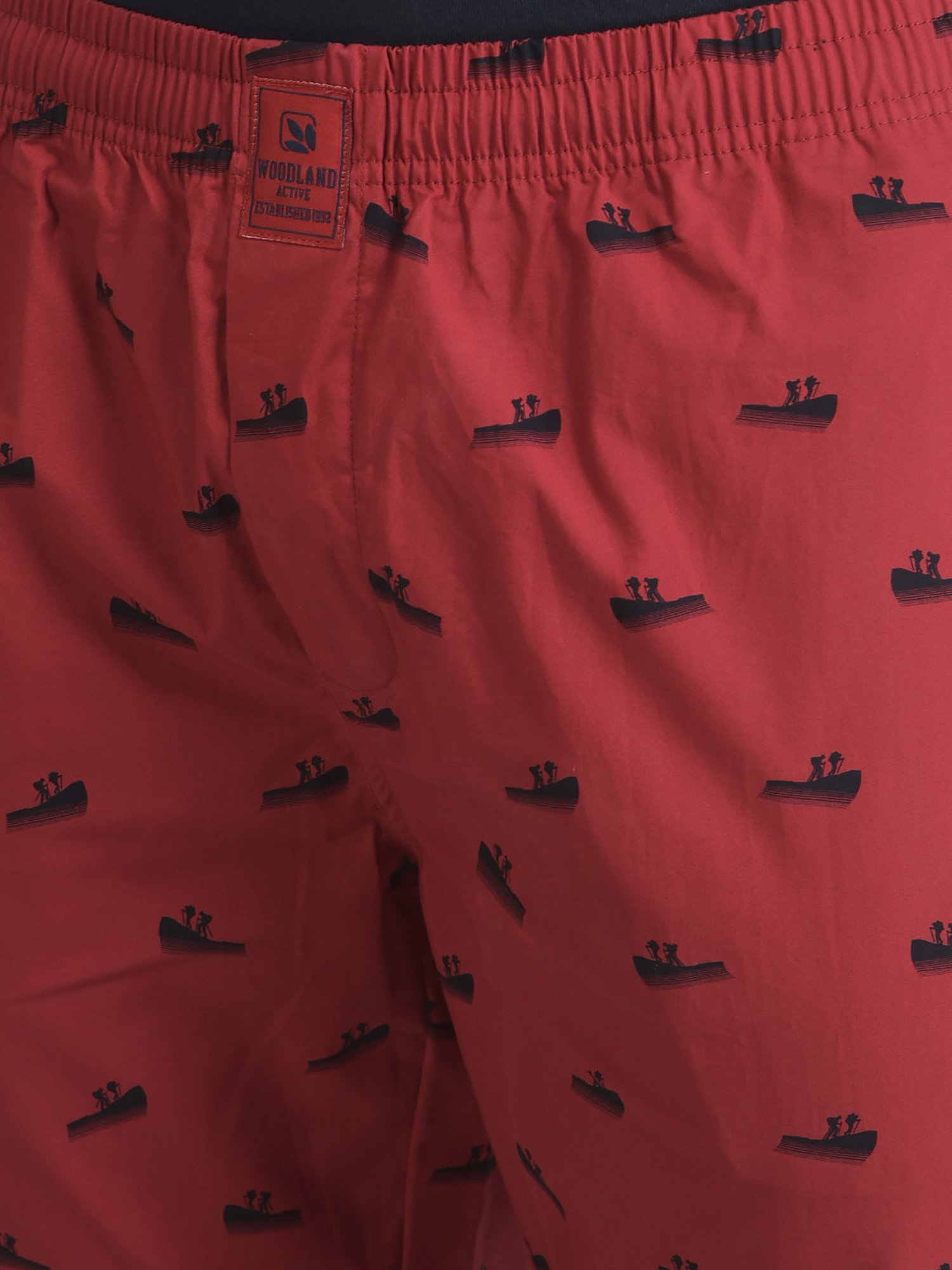 Woodland Dark Red Printed Pyjamas