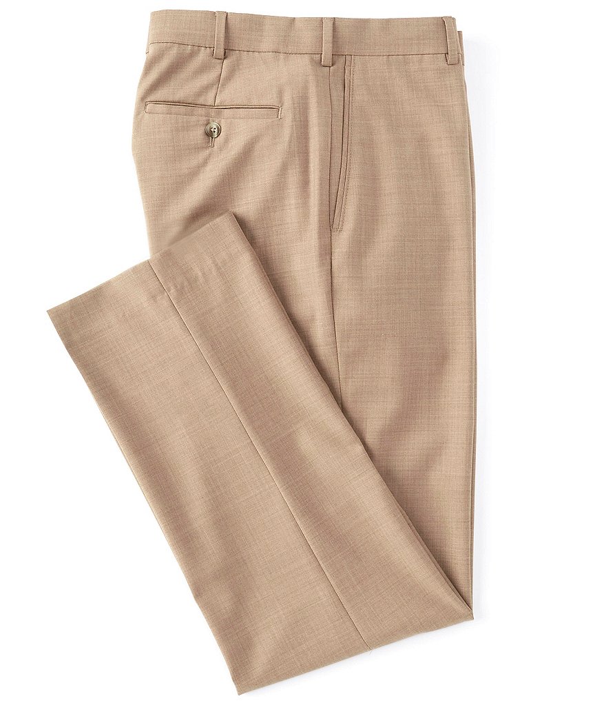 Roundtree & Yorke TravelSmart Ultimate Comfort Easy Care Wool Blend Flat Front Dress Pants