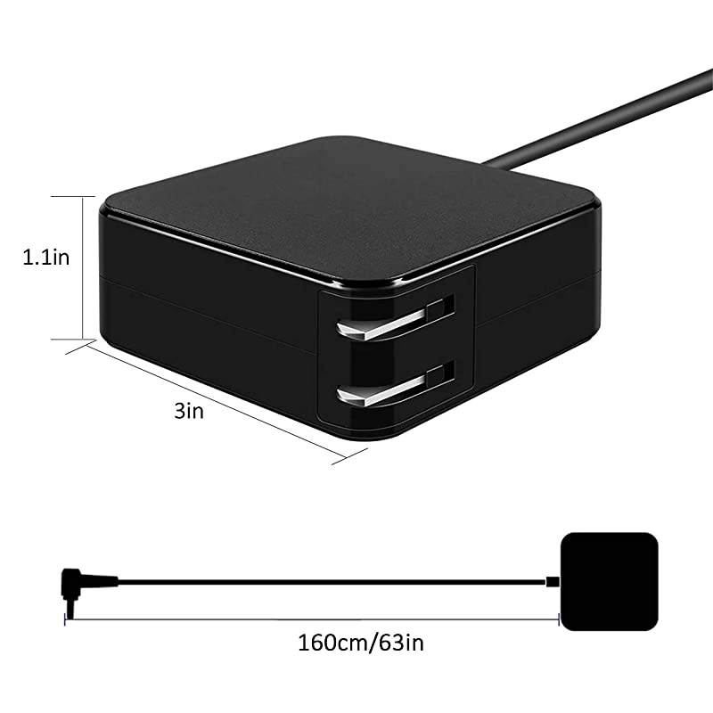 Ac Adapter Charger for Lenovo Flex 4 5 6 Series Flex 4 1470 1580 GX20K11838 ADLX65CLGU2A IdeaPad 710s 710 510s 510 310 110 100 100s/YOGA 710 l Laptop Power Supply Adapter Cord