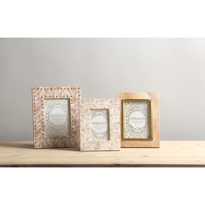 Raj Blush Marbleized "5 X 7" Picture Frame - Shiraleah