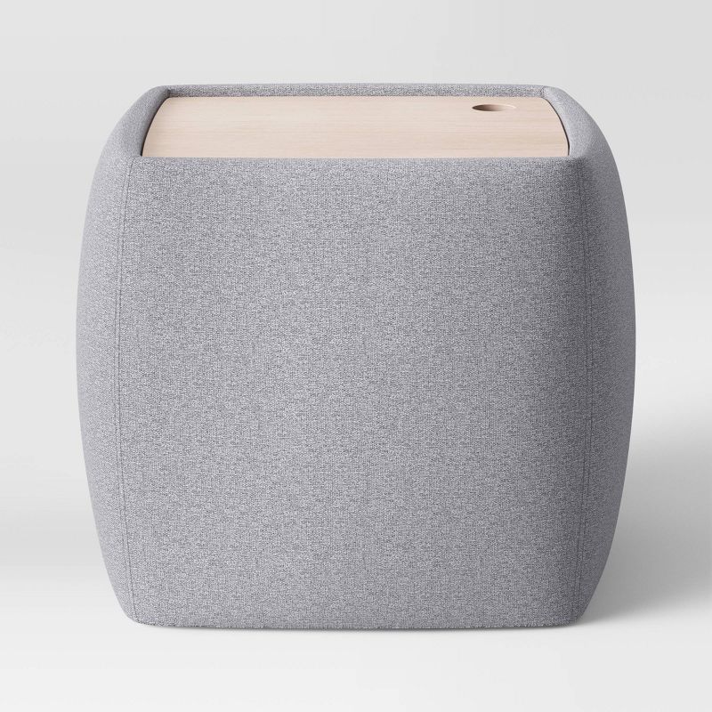 Starlite Storage Ottoman with Wood Lid Light Gray - Project 62™