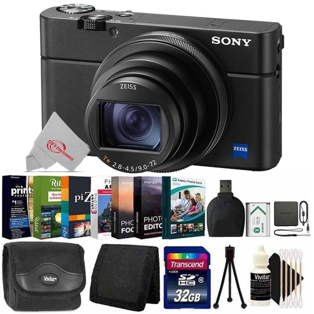 Sony Cyber-shot DSC-RX100 VI 20.1MP Digital Camera Black with 32GB Accessory Kit