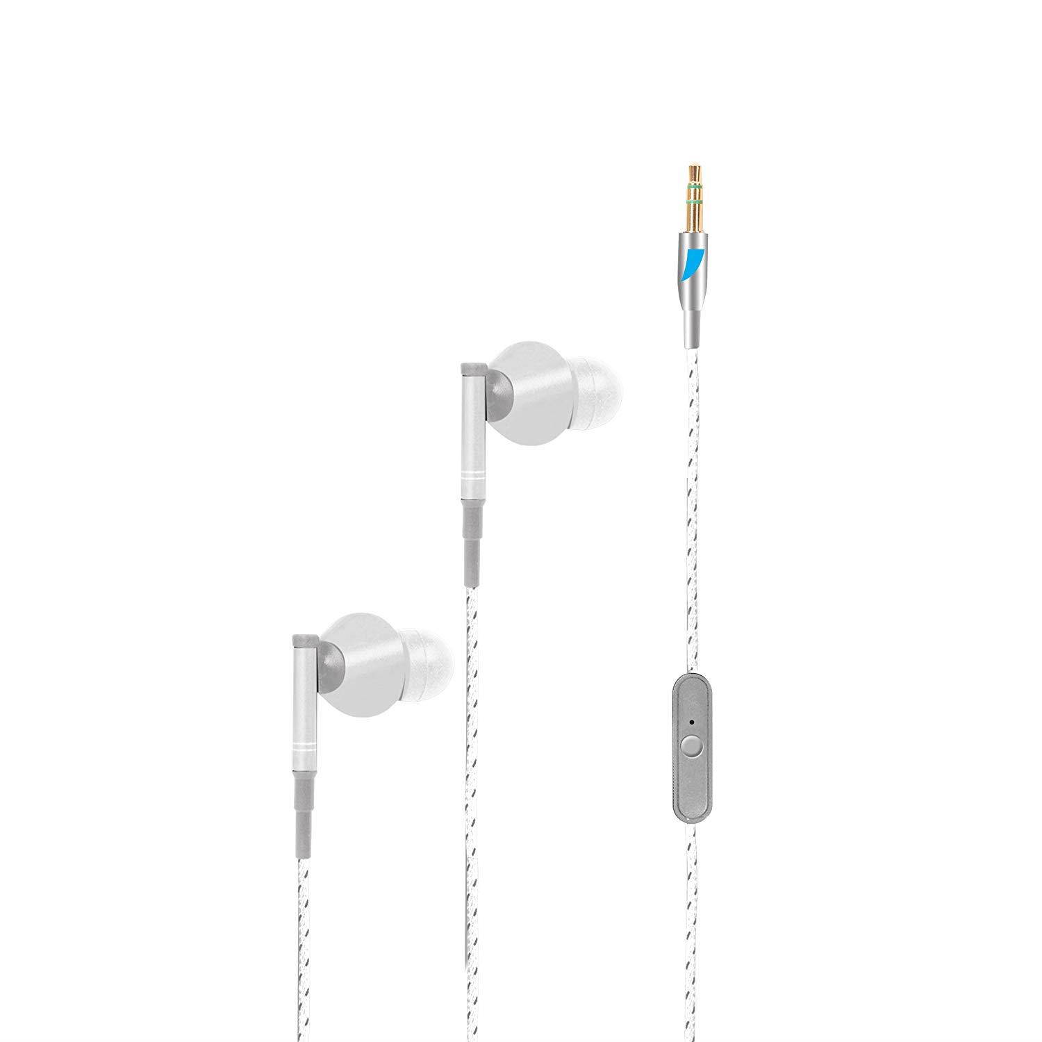 I-Tec T5555 Lethal Audio High Performance Earsubs with Microphone - White/Gray