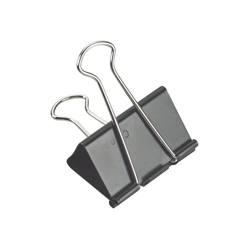 Staples Mini Metal Binder Clips Black 3/5" Size with 1/4" Capacity 521062