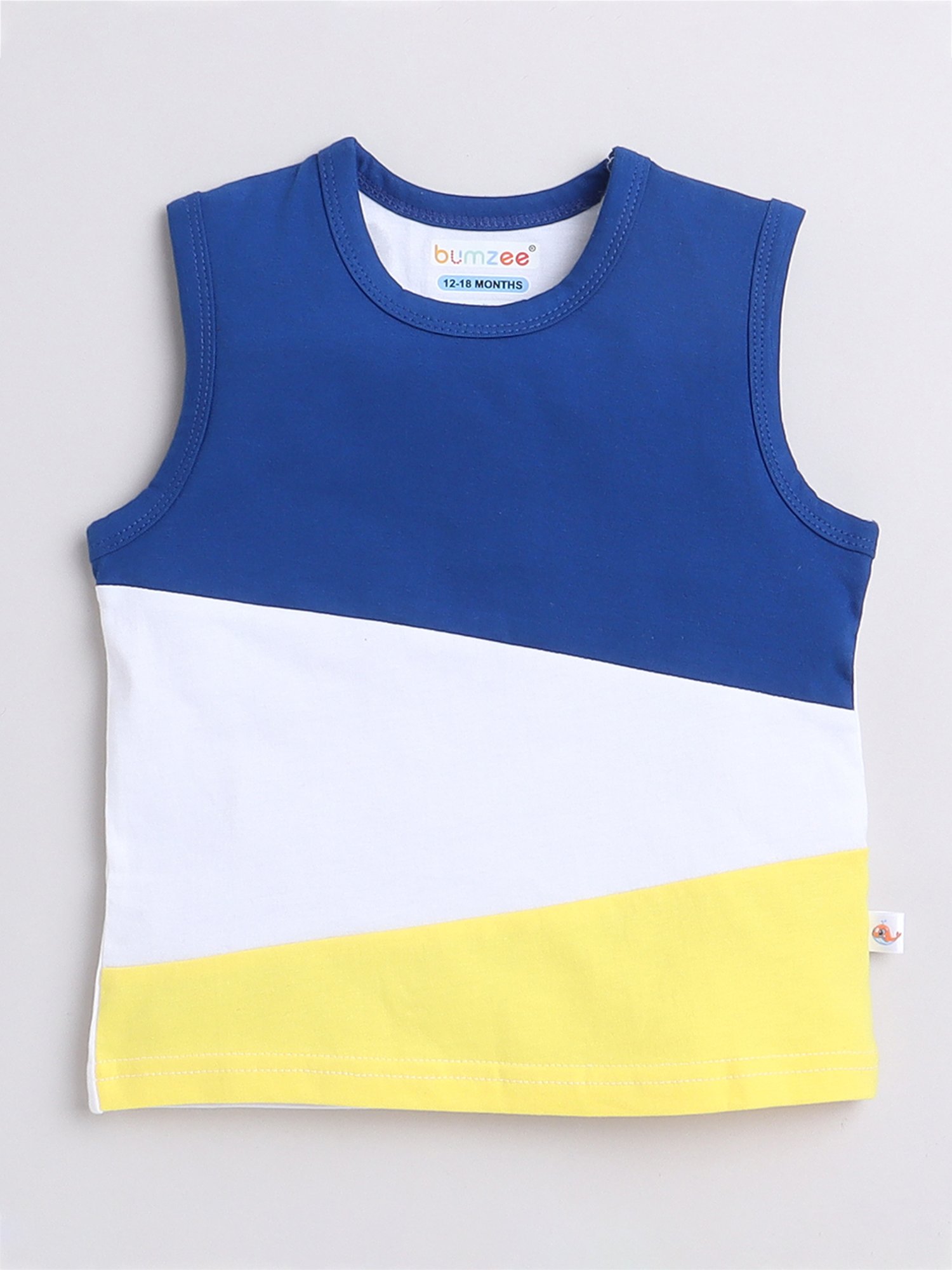 Bumzee Kids Blue & Red Striped T-Shirt (Pack Of 2)