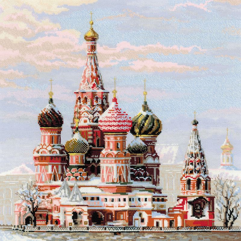 RIOLIS Counted Cross Stitch Kit 15.75"X15.75"-Mosco St Basil's Cathedral (14 Count)