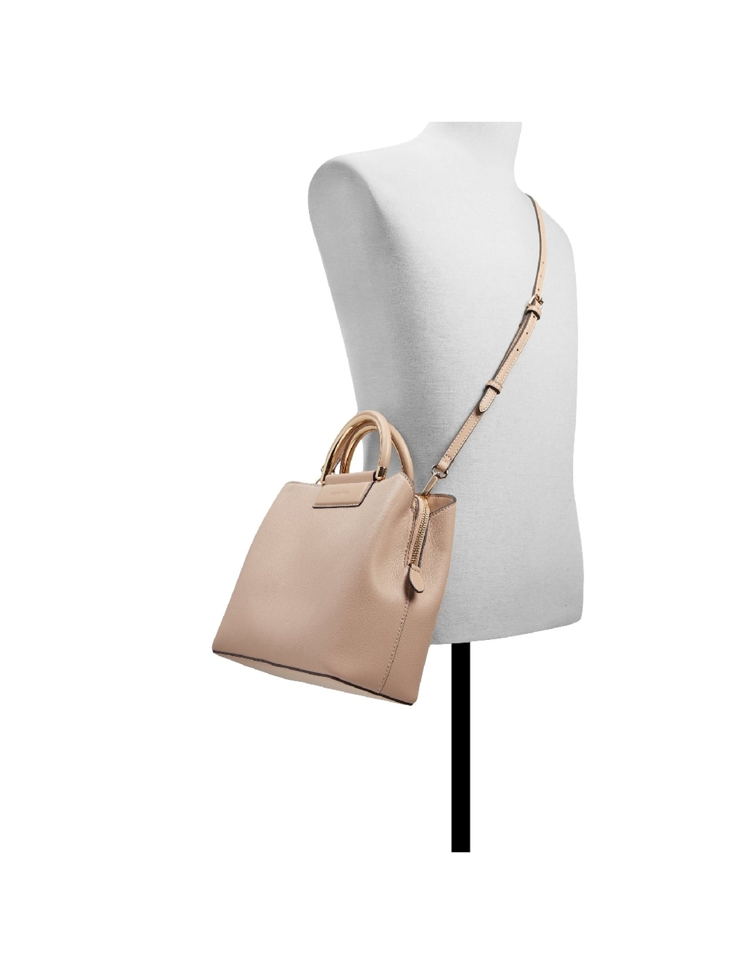 Call It Spring Beige Solid Medium Satchel Handbag