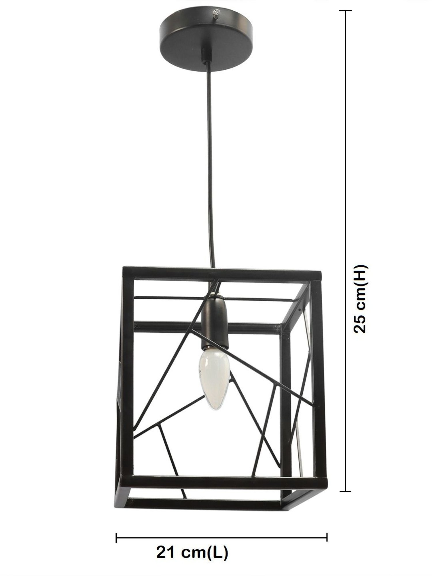 Tayhaa Stylish Black Cage Pendant Lamp