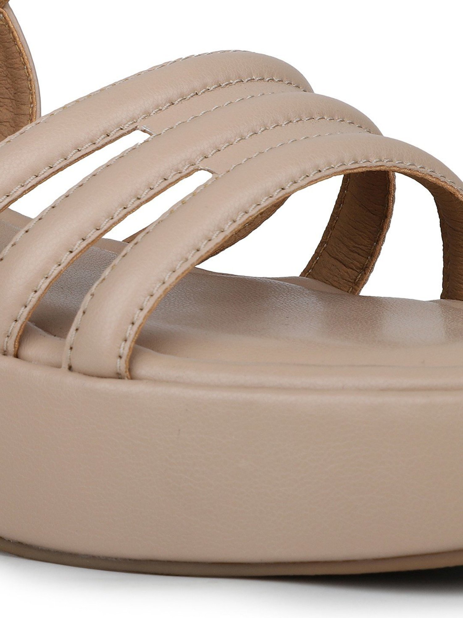 Inc.5 Women's Beige Ankle Strap Sandals