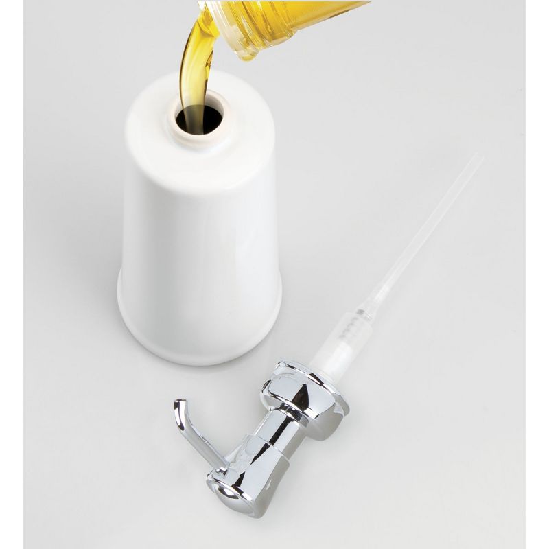 InterDesign York Ceramic Soap Pump 12oz White