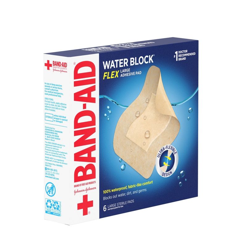 Band-Aid Water Block Flex Adhesive Pad - 6ct