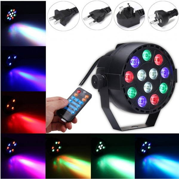 12W RGB Crystal LED Ball Stage Light Voice Mode Remote Control Light For DJ  Disco Halloween Party AU Plug