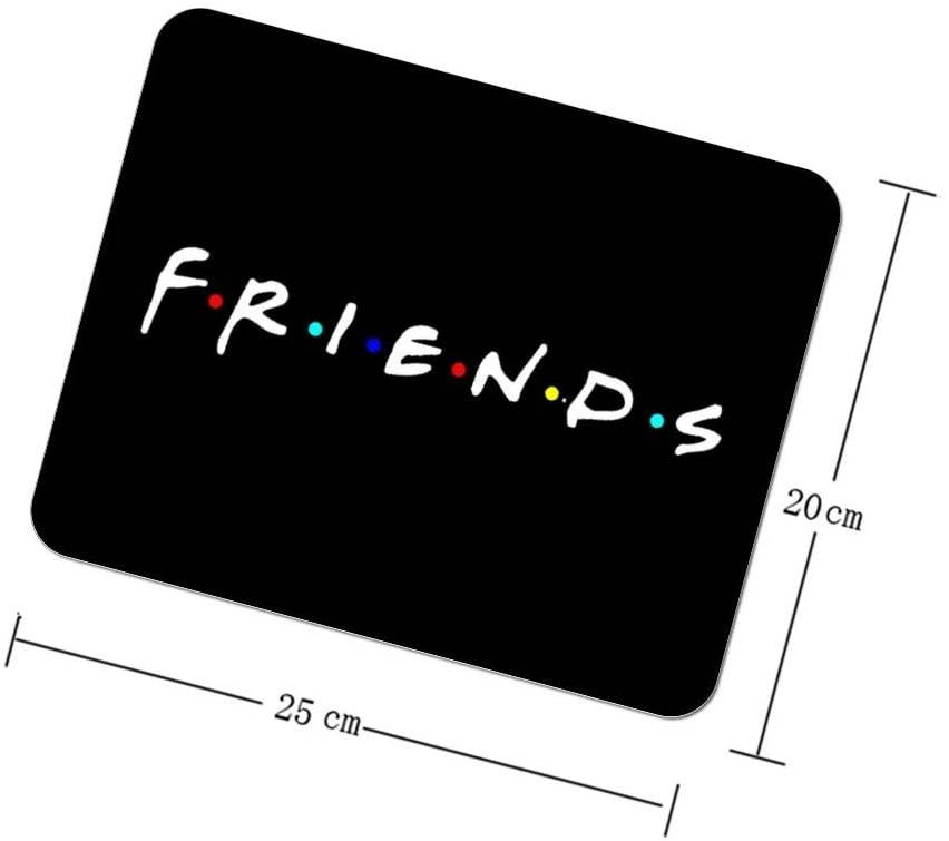 Custom Friends TV Show Mouse Pad with Stitched Edge, Fashion Design Mouse Mat, Non-Slip Rubber Base Mousepad for Laptop, Computer & PC, 7.87&times;9.84 inches with Stickers