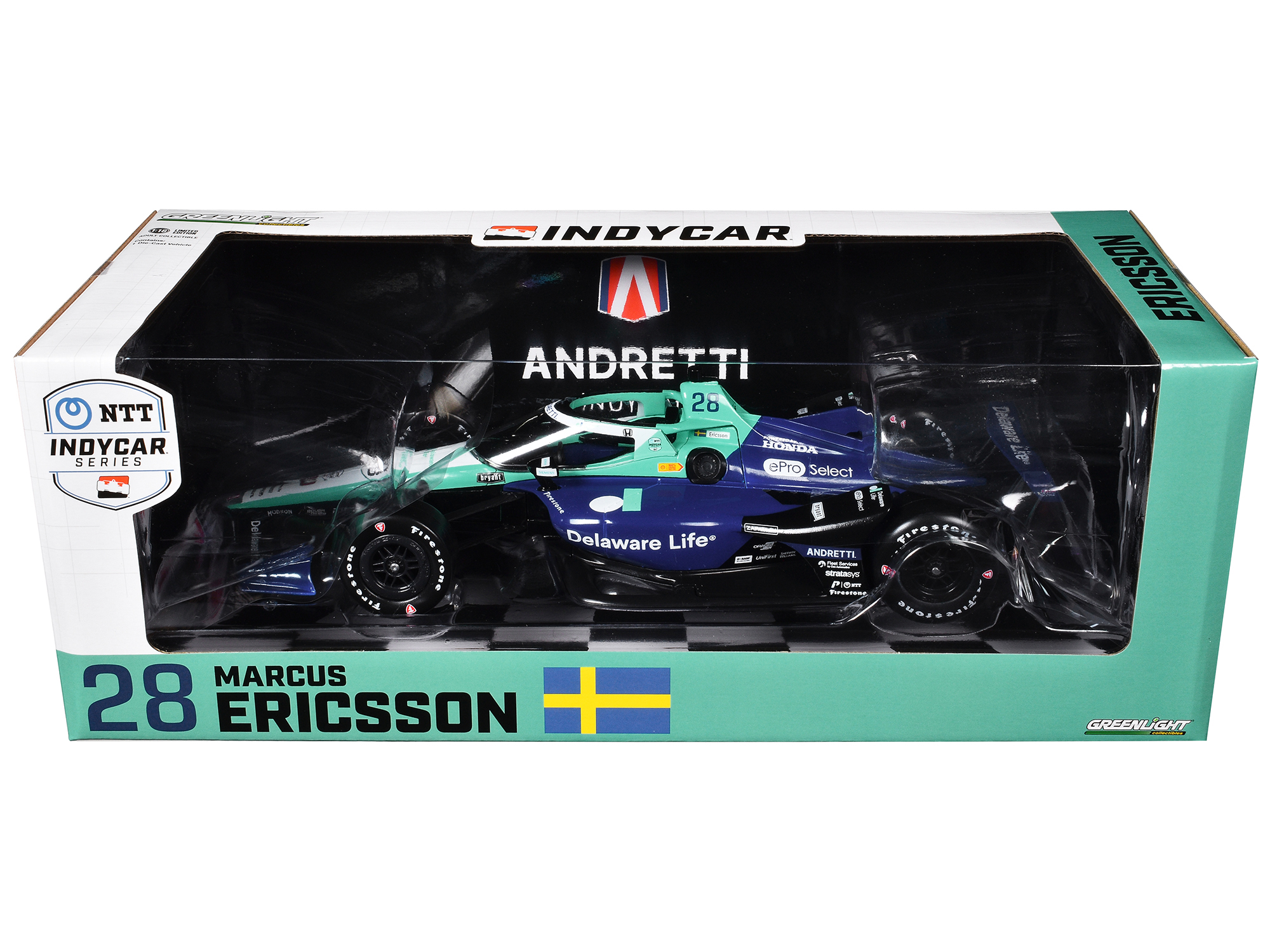 Dallara IndyCar #27 Kyle Kirkwood "AutoNation" Andretti Autosport "NTT IndyCar Series" (2024) 1/18 Diecast Model Car by Greenlight
