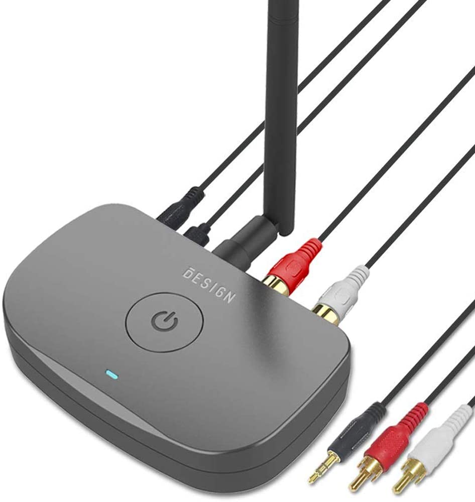 Long Range Bluetooth Audio Adapter, HiFi Wireless Music Receiver, Bluetooth 5.0 Receiver for Wired Speakers or Home Music Streaming Stereo System