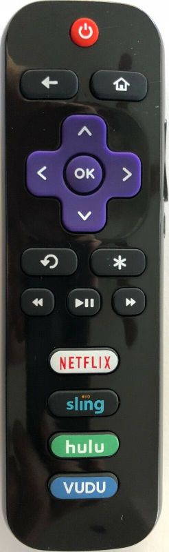 RC280 V4 Remote Control for TCL ROKU TV 32S3800 43S303 55FS3750 w Hulu Vudu Key
