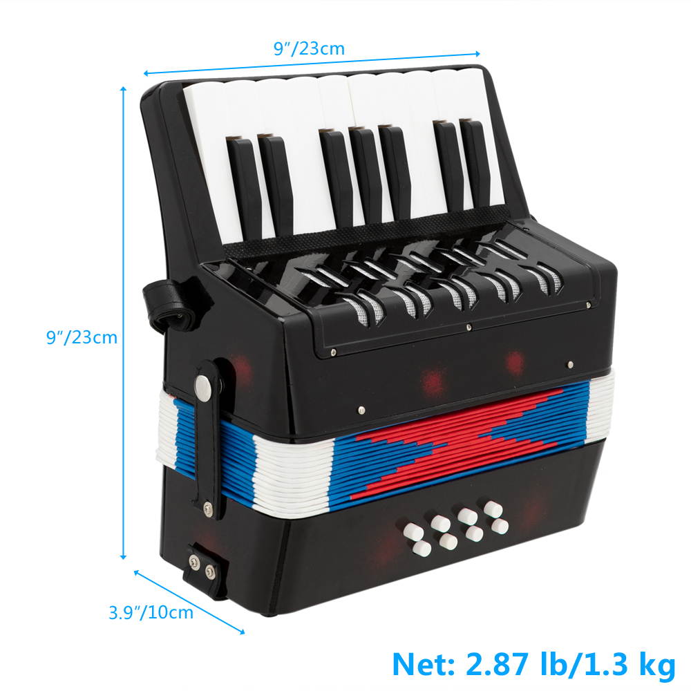 17-Key 8 Bass Kids Accordion Children's Mini Musical Instrument Easy to Learn Music