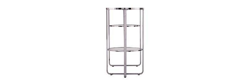 Malissa Mirrored Console Table with Storage Silver - Aiden Lane