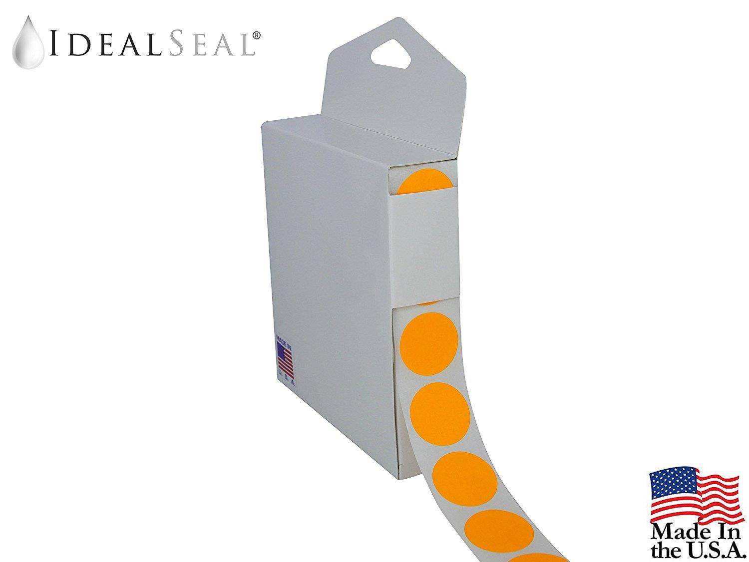 Color Coding Labels Super Bright Neon Orange Round Circle Dots With Easy Dispensing Box For Organizing Inventory 1 Inch 1,000 (Neon Orange)