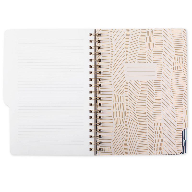 Spiral Notebook 5 Subject College Ruled Lines - Fringe