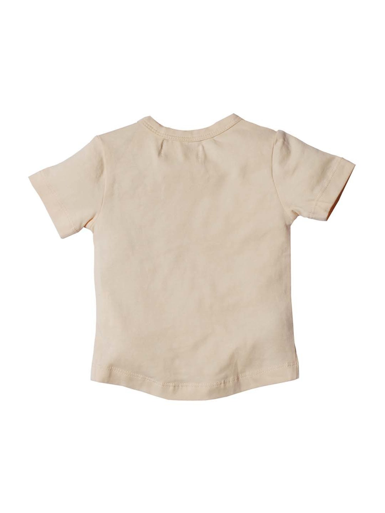 Nino Bambino Kids Peach & Blue Cotton Printed T-Shirt