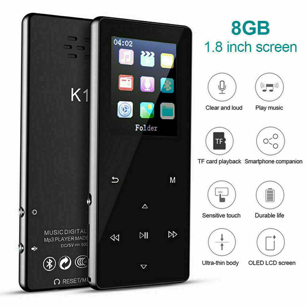 Portable Bluetooth MP3 Music Player with FM Hi-Fi Lossless Support up to 128GB