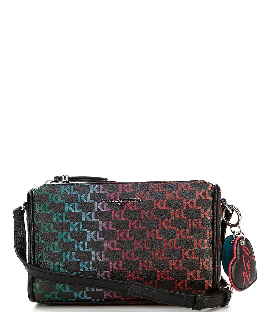 KARL LAGERFELD PARIS Signature Adele Rainbow Logo Crossbody Bag